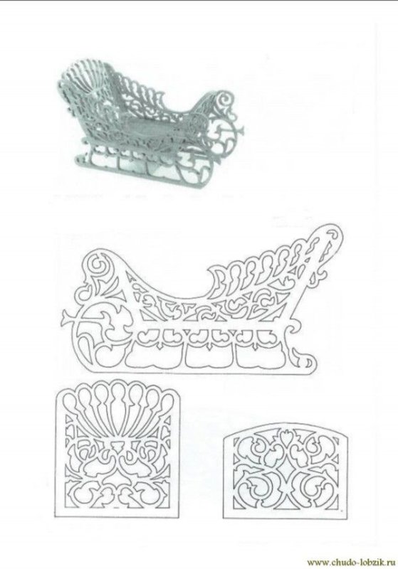 Резные санки из фанеры