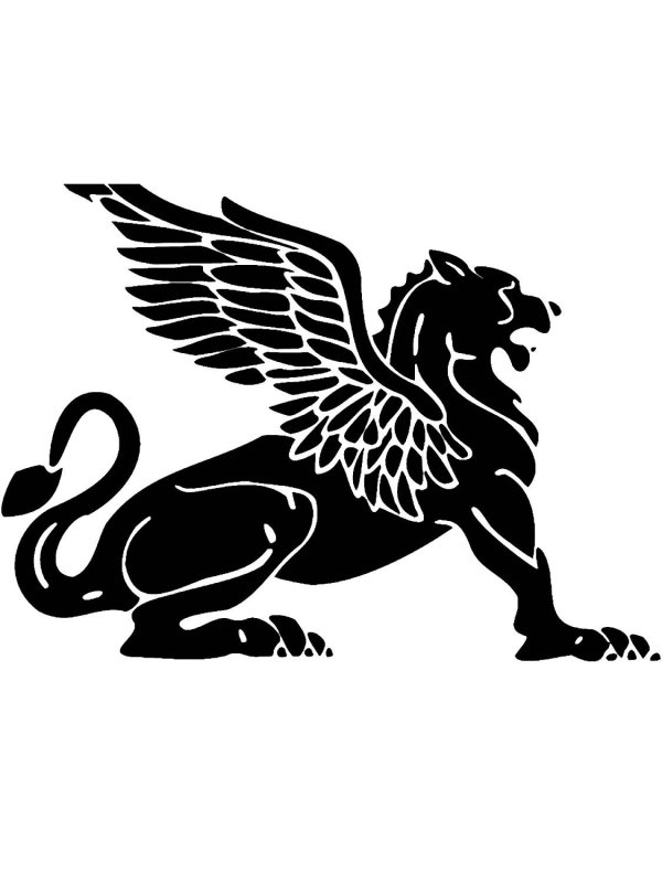 Грифон трафарет