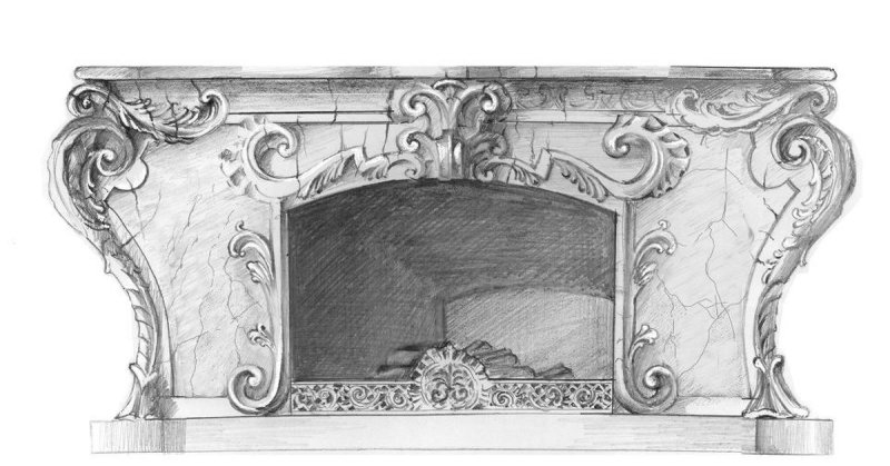 Рисунок камина