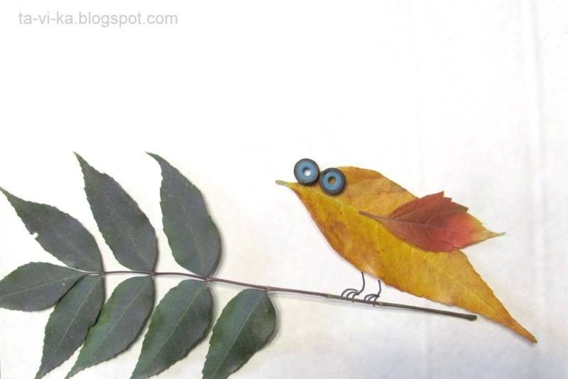 Аппликация из листьев