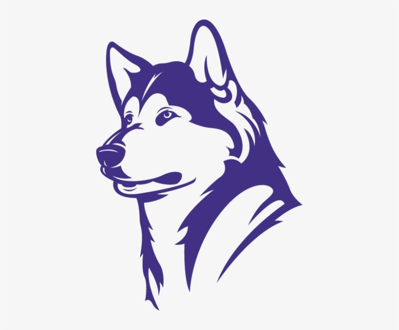 Трафарет хаски