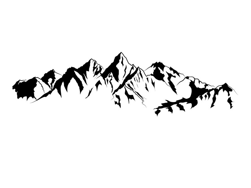 Горы Памир вектор