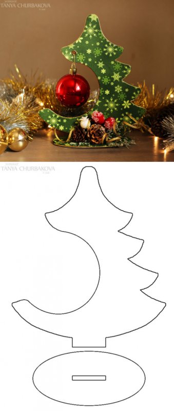 Елка из картона