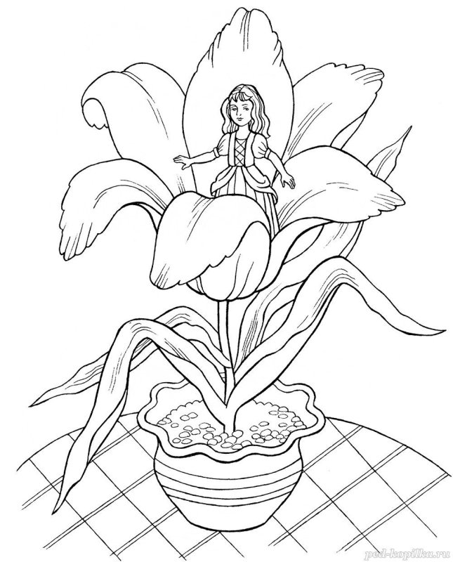 Андерсен Дюймовочка рисунок