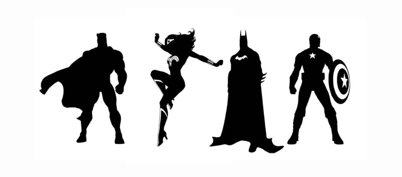 Силуэты персонажей из игр