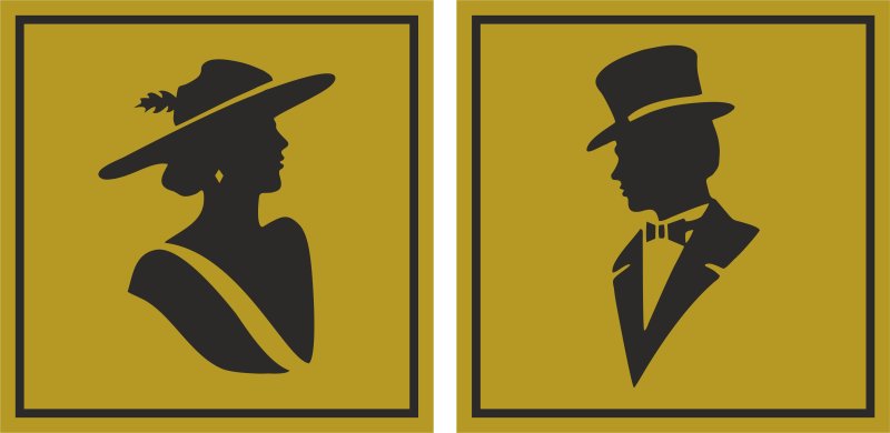 Табличка "туалет"