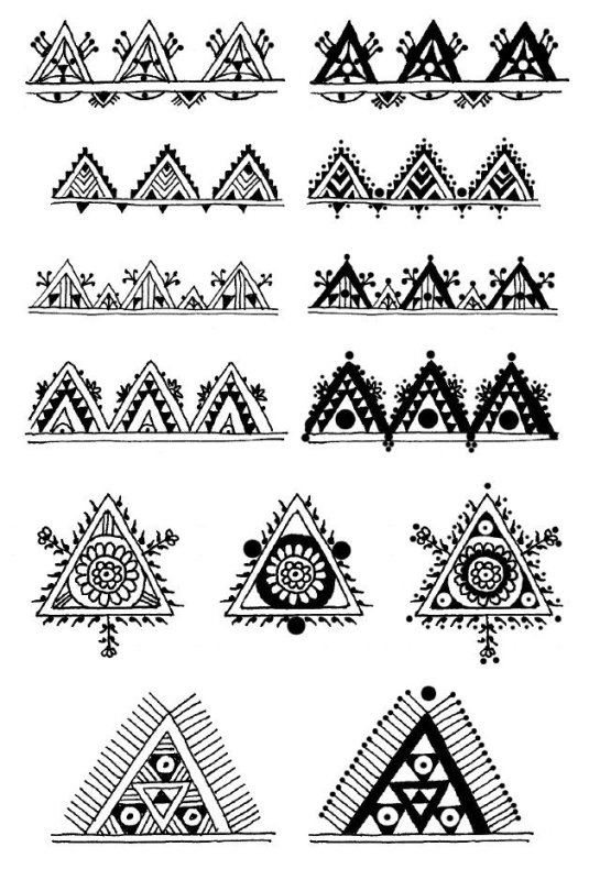 Треугольный растительный орнамент