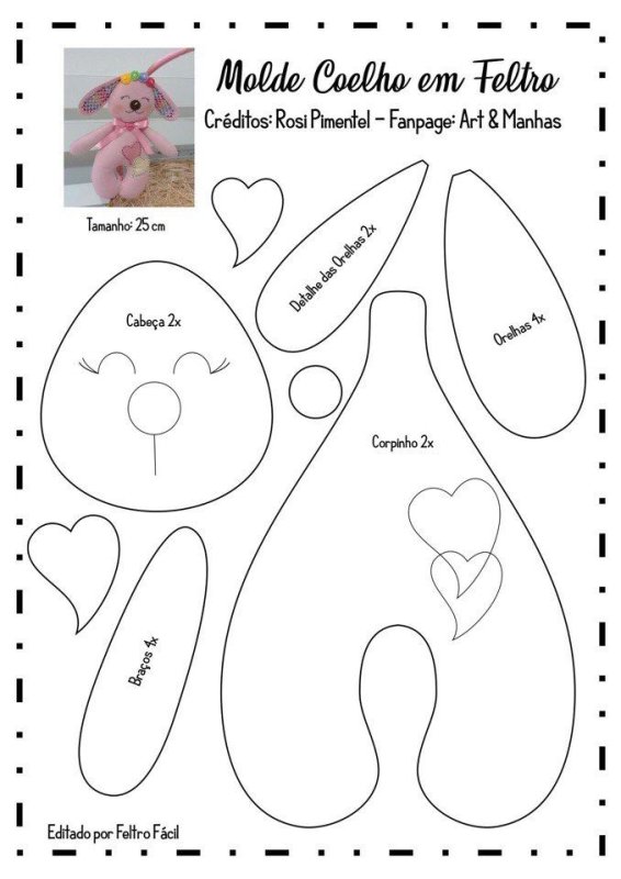 Заяц Тильда из флиса выкройка