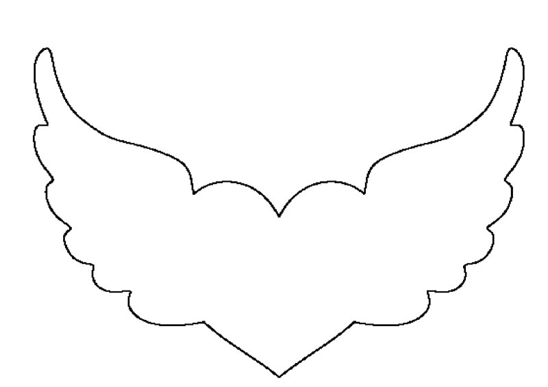 Крылья трафарет дергунок