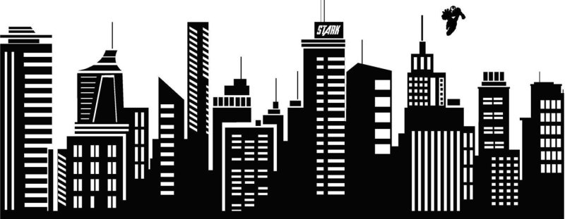 Силуэт городских домов