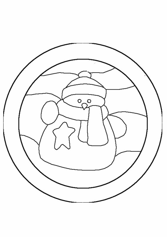 Новогодний витраж для детей