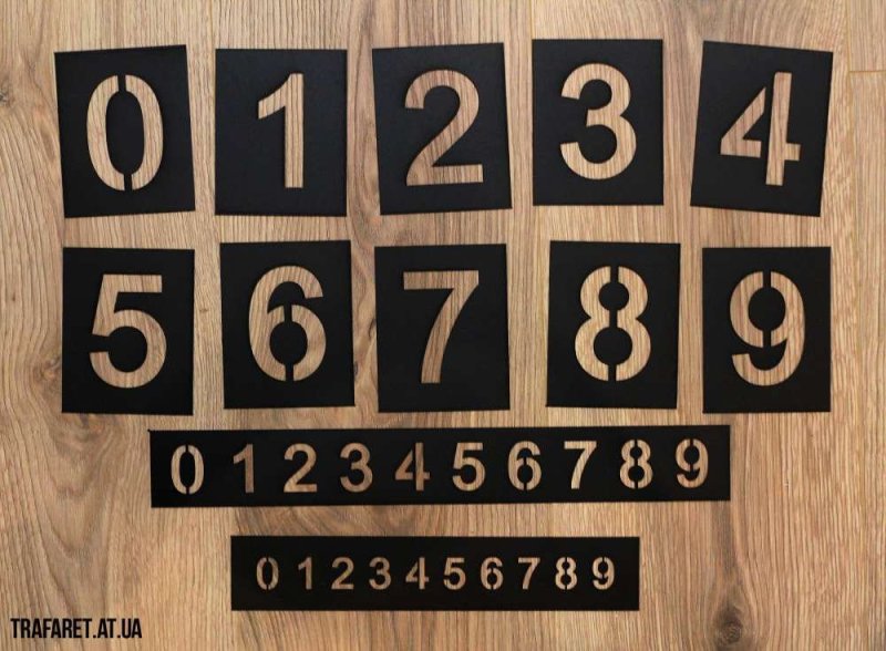 Трафарет букв и цифр