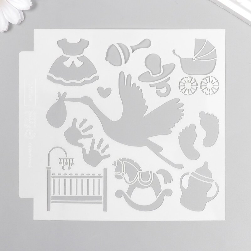 На рождение трафарет