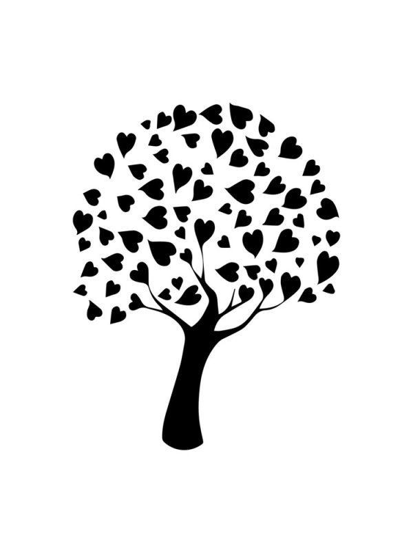 Силуэт дерева для детей