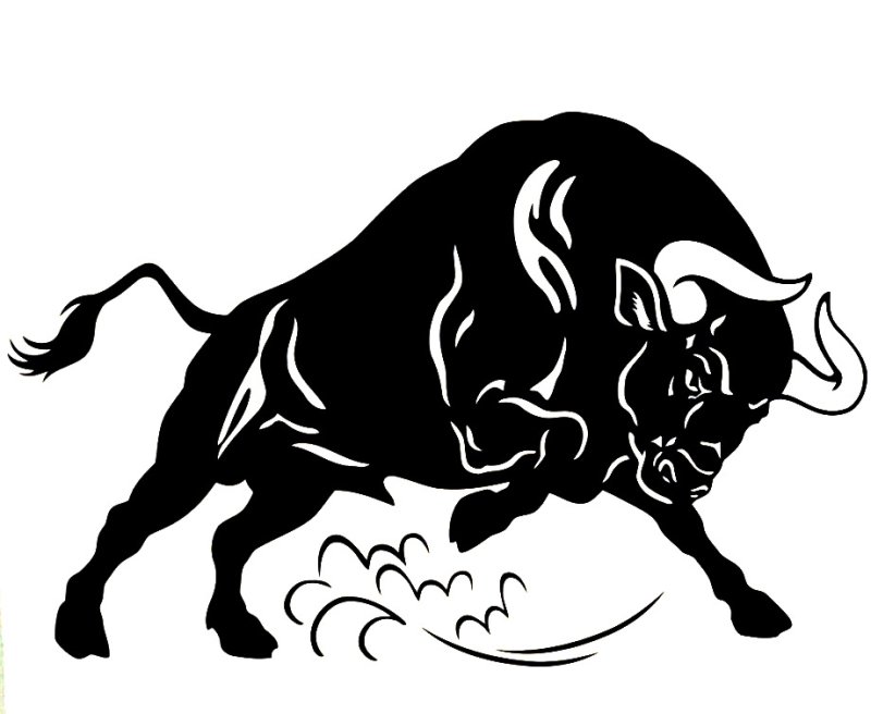 Трафарет быка