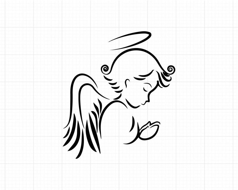 Ангелочек силуэт