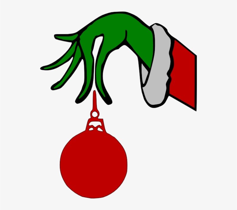 Рука Гринча с шариком