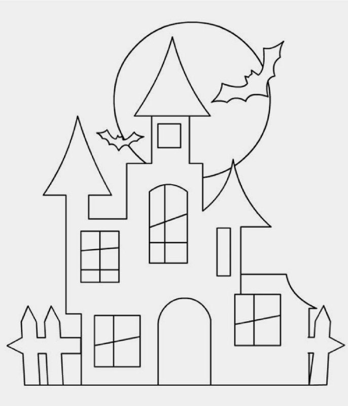 Домик трафарет