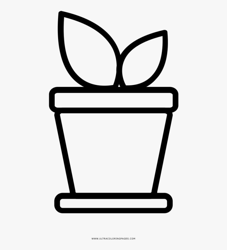 Цветочный горшок раскраска