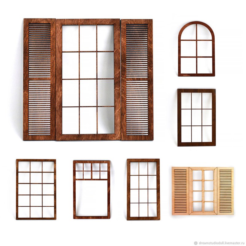 Окошки для кукольного домика