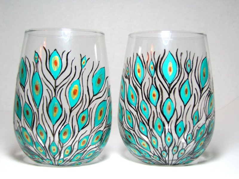 Роспись по стеклу вазы