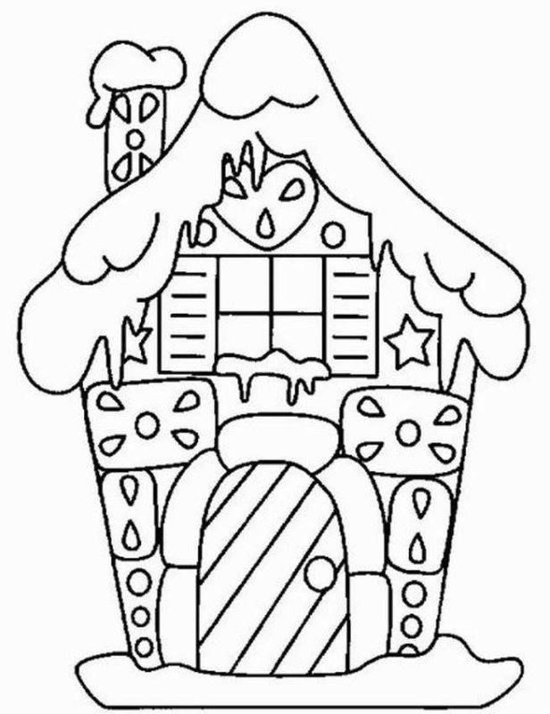 Раскраска "Пряничный домик"