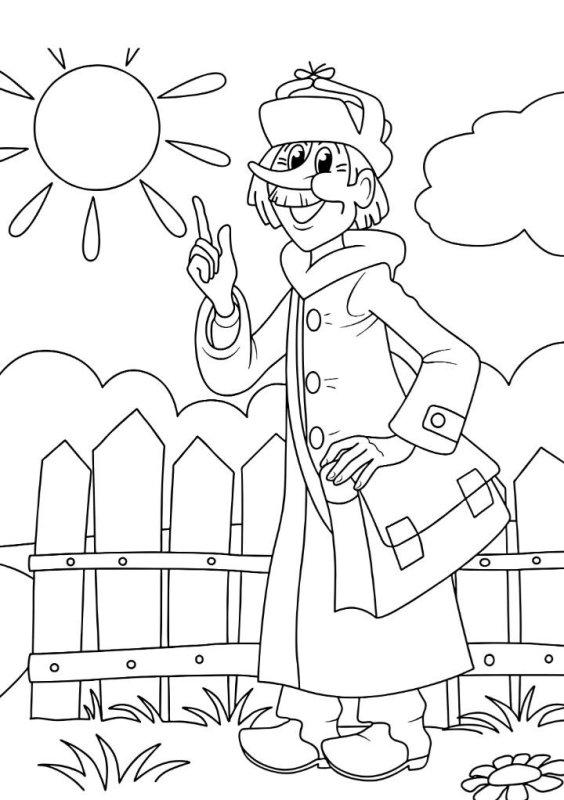 Герои мультика почтальон Печкин