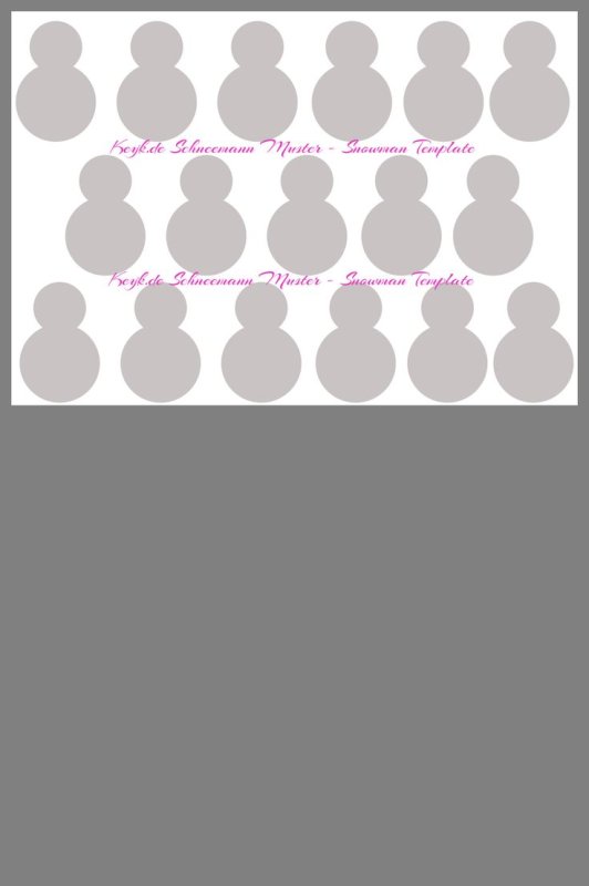 Трафарет для макарон Снеговик