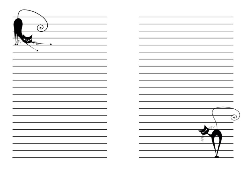 Лист блокнота в линию