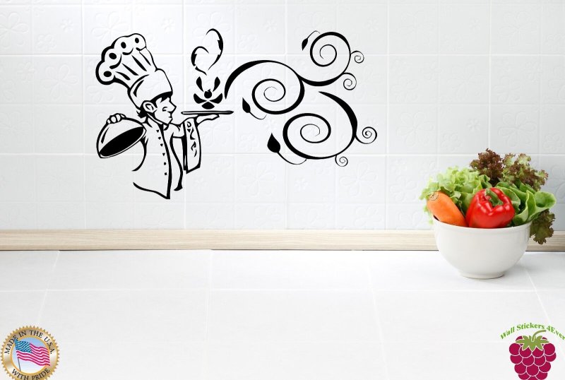 Интерьерные наклейки на стену в кухню