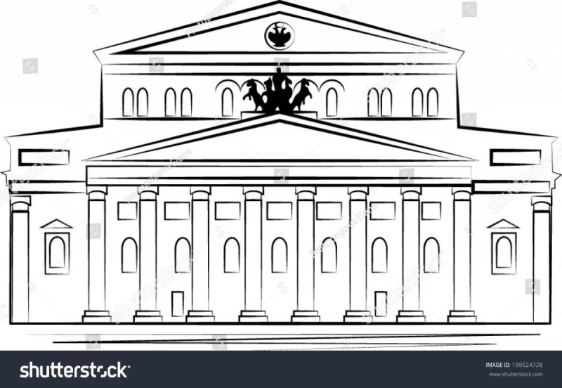 Москва большой театр зарисовка