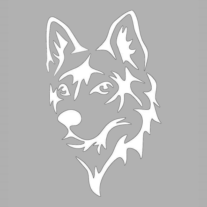Трафарет волка для вырезания