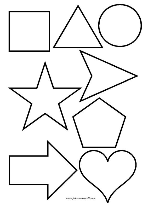 Раскраски для детей фигуры