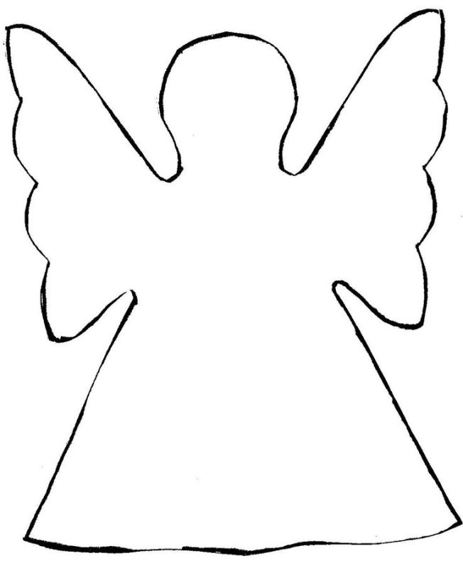 Ангелочек шаблон для вырезания