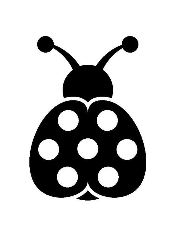 Трафарет Божьей коровки для вырезания