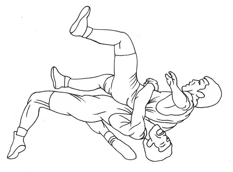 Раскраска борцы