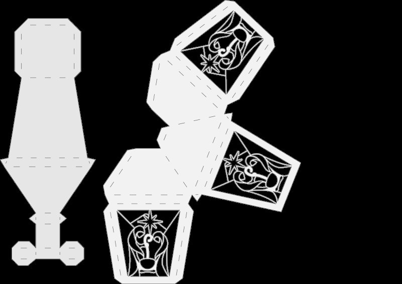 Объемный фонарь из бумаги