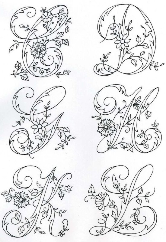 Буквы для вышивки шаблоны