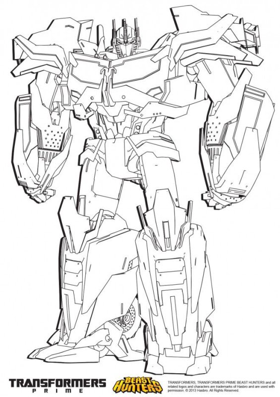 Мегатрон и Оптимус раскраска