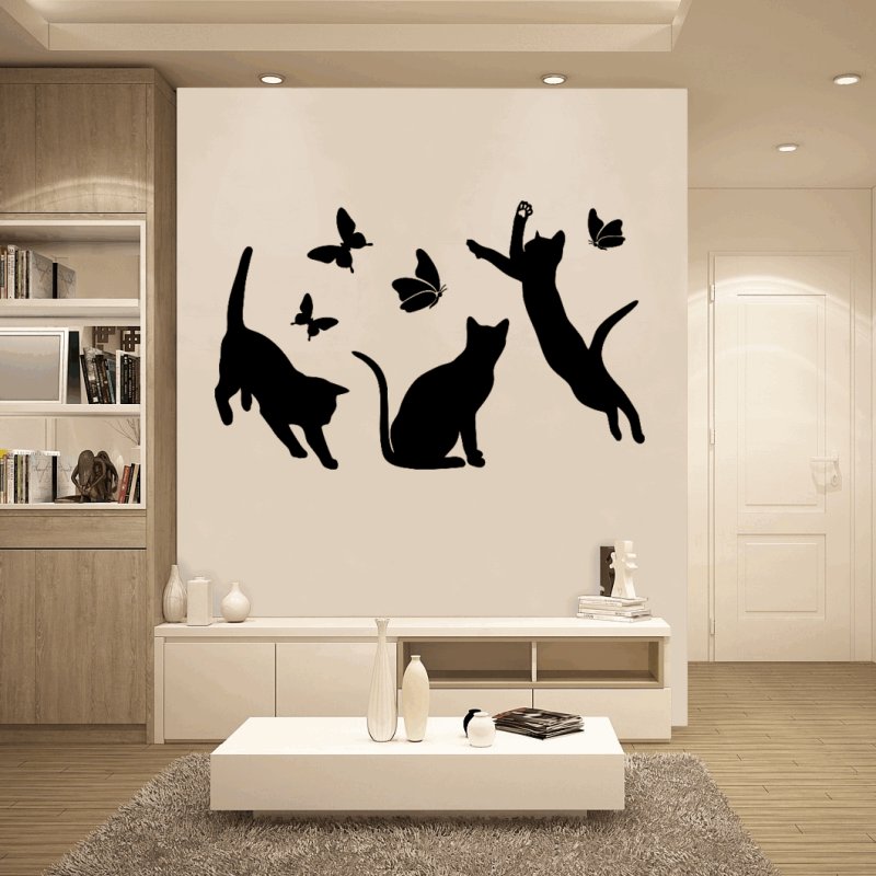 Наклейки на стену кошки
