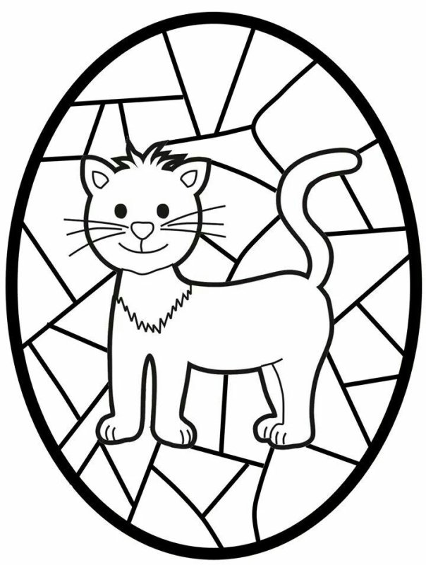 Трафарет для витража для детей