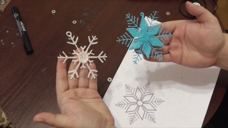 Новогодние игрушки из 3д ручки