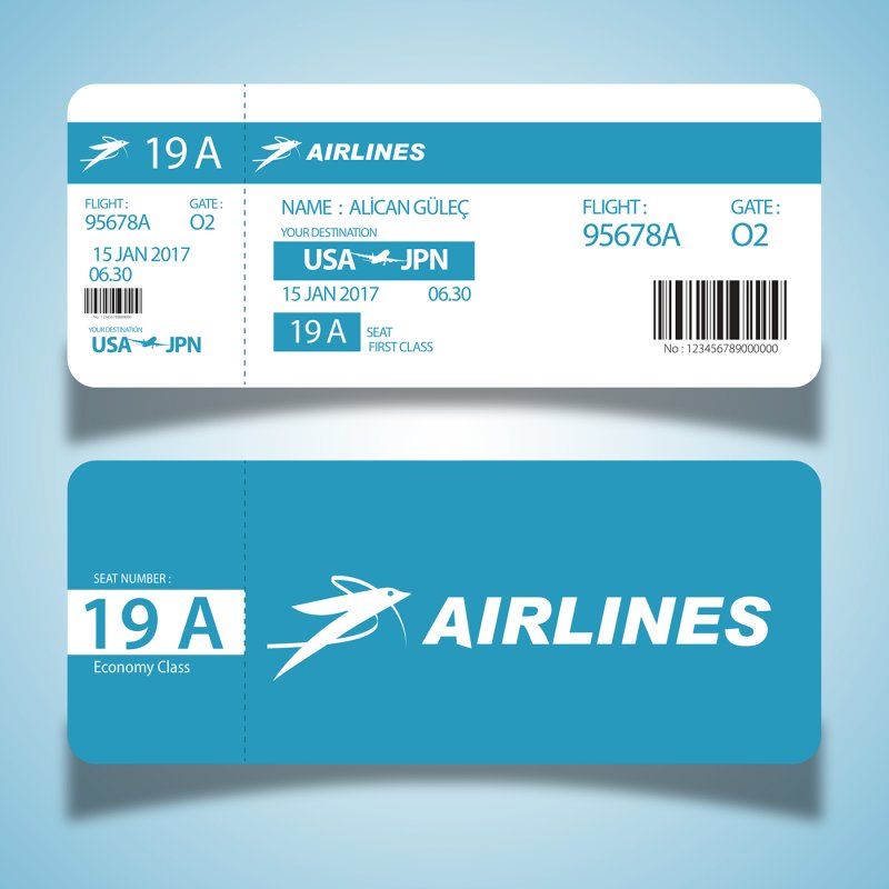 Посадочный билет на самолет