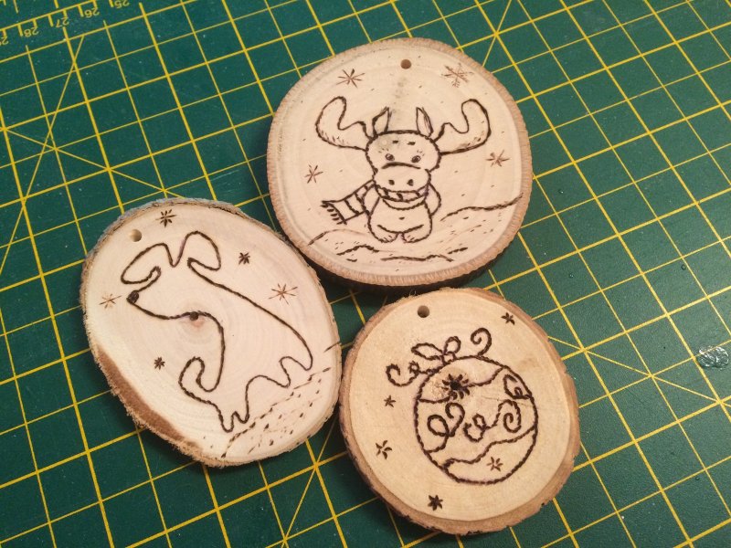 Рисование на спиле дерева