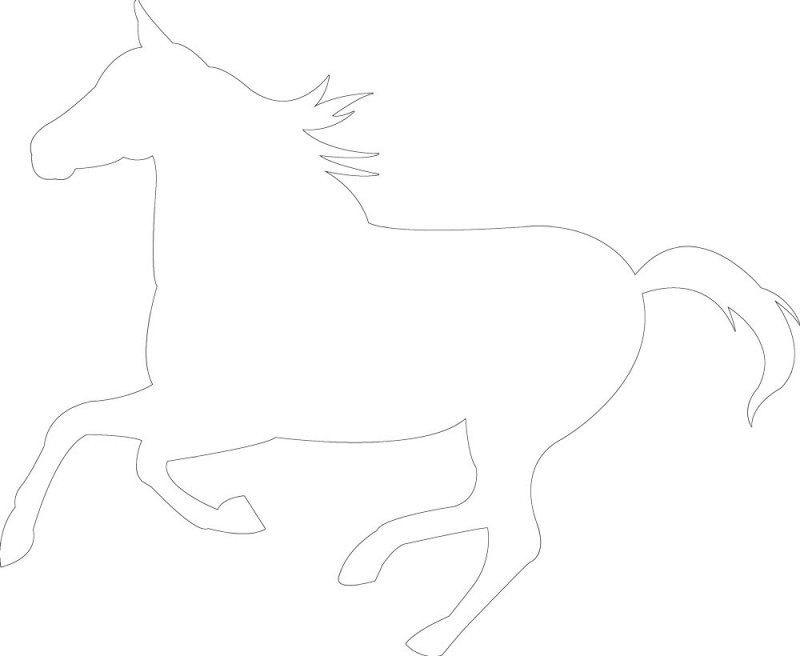 Трафарет лошади