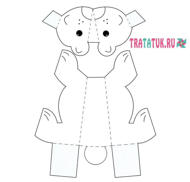 Медвежонок поделка из бумаги для детей