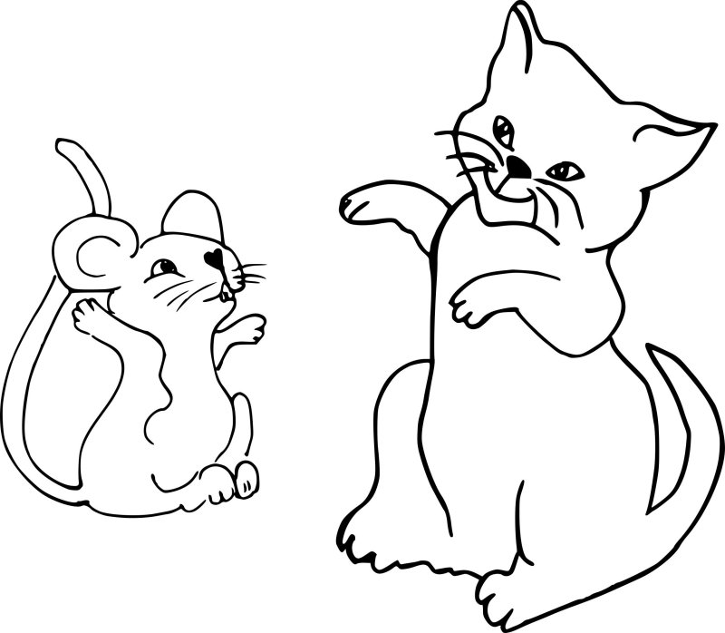 Кошки. Раскраска