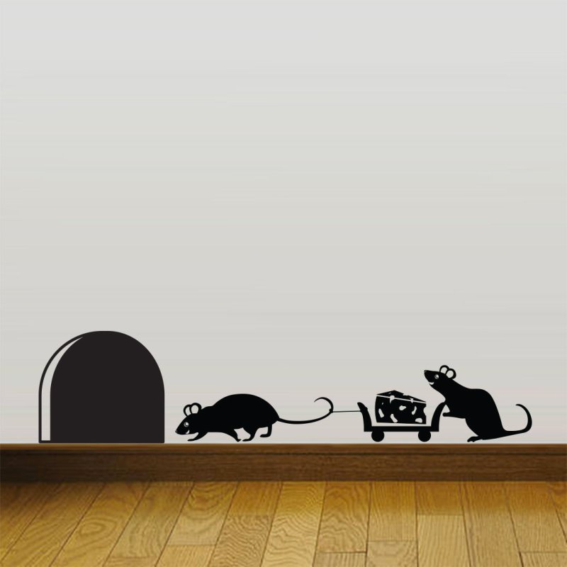 Трафареты мышей для стен