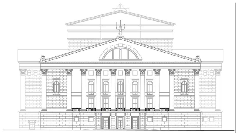 Театр оперы и балета Челябинск сбоку
