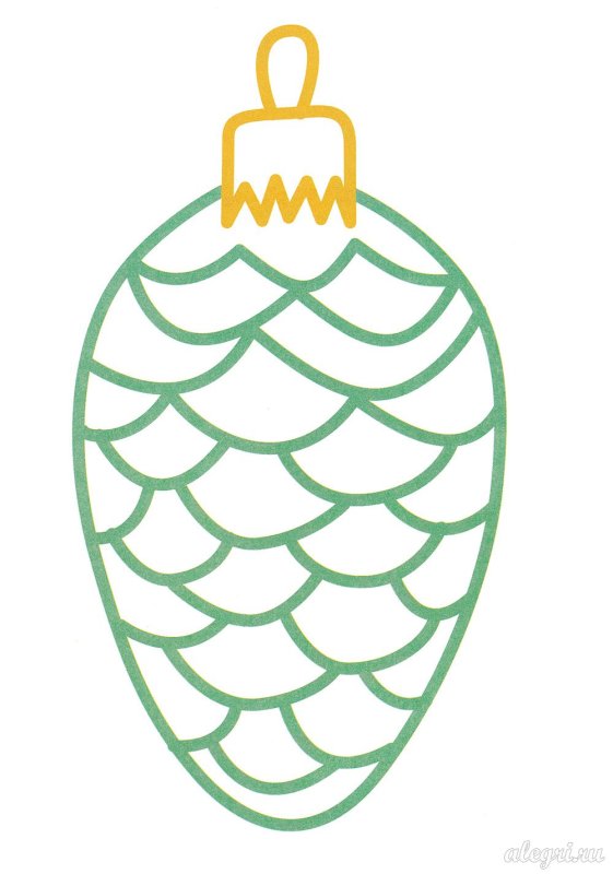 Раскраска новогодние игрушки